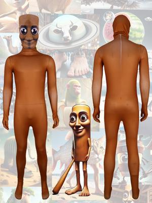 Tung Tung Tung Sahur Cosplay Pro děti Kreslený overal Cosplay na Halloween pro chlapce a dívky, Kostýmy Párty Dárky