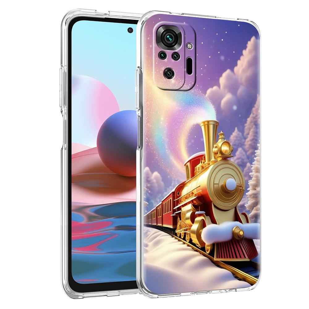 Train Phone Case Cover for Redmi Note 10 11 11T 7 8 8T 9 K40 Gaming 9A 9C Pro Plus Transparent Soft Shell Capas Coque Bags TPU