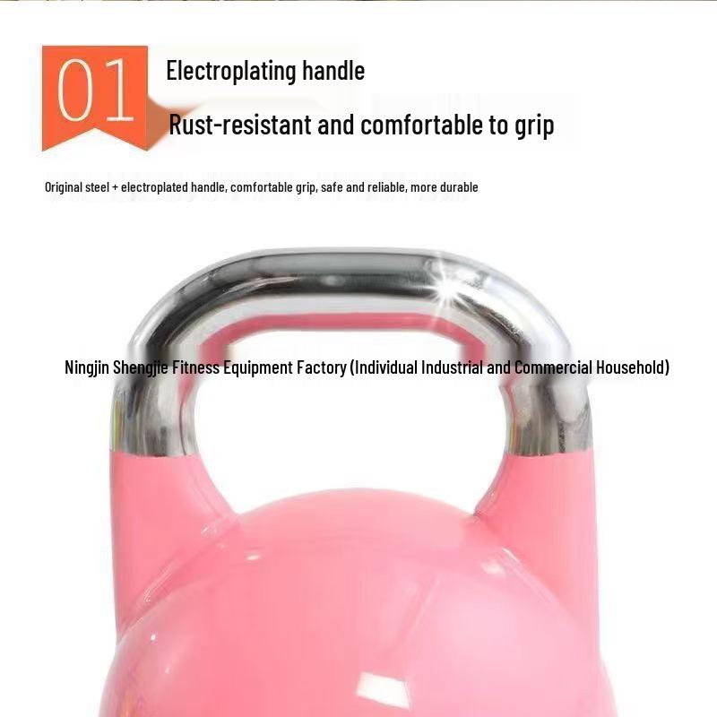 Solid Cast Iron Kettlebell for Women's Home Workouts - Ideal for Glute Squats & Men's Fitness