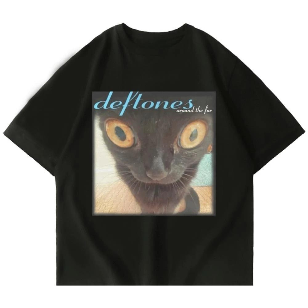 Deftones Cotton Singer Band T-shirt Men Women Hip Hop Rock T Shirt Tops Streetwear Vintage Unisex Oversized Tee Clothing