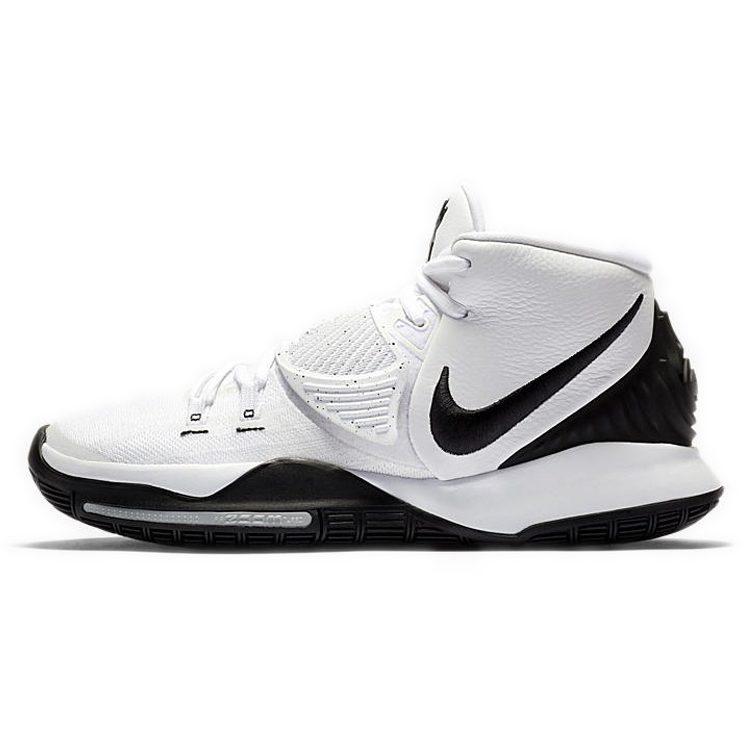 Nike Kyrie 6 'Oreo Mid top Performance Basketball Shoes Unisex Black White Asian Version BQ4631-100