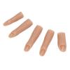5 Pcs Silicone Nail Training Finger High Elasticity Bendable Joint Thickened Nail Practice Finger Model for Nail Salon
