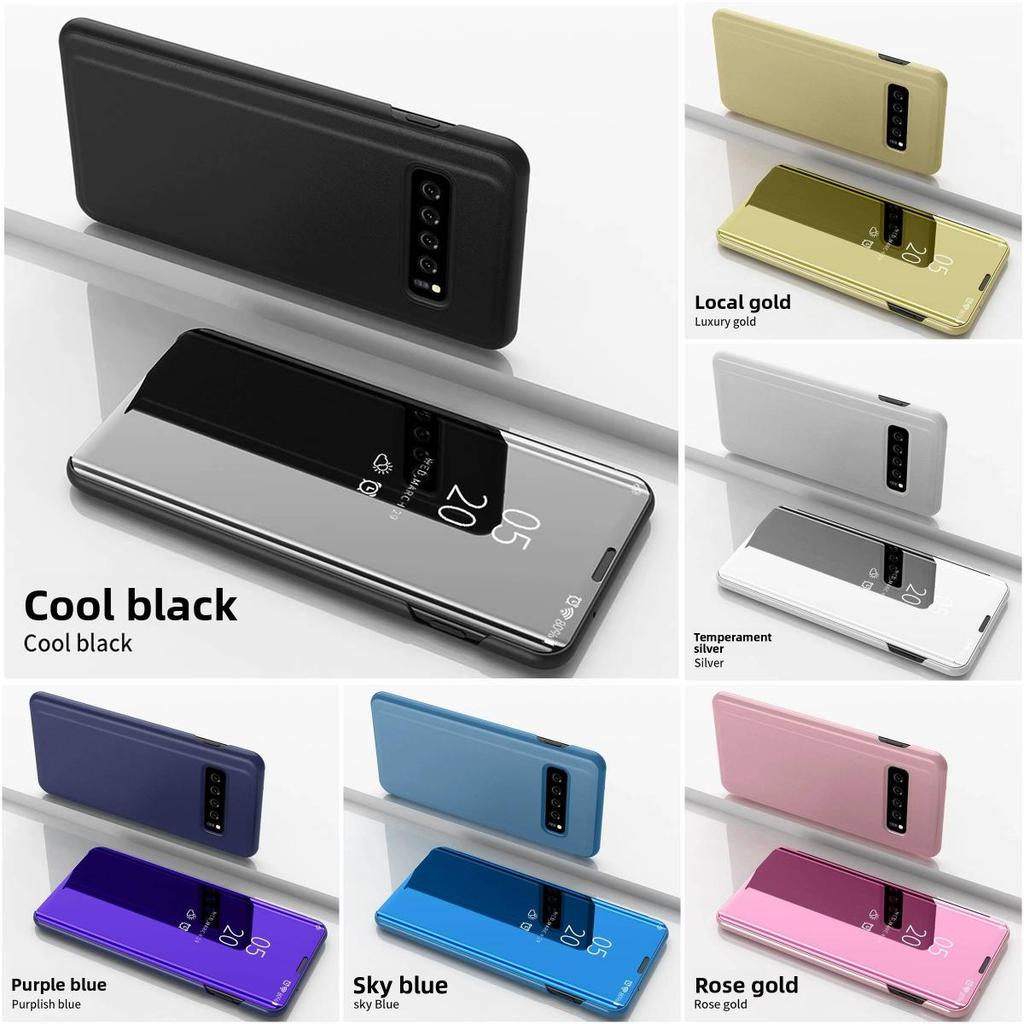 Galaxy Für S10 Plus Clear View Handyhülle Smart Flip Cover Use Design