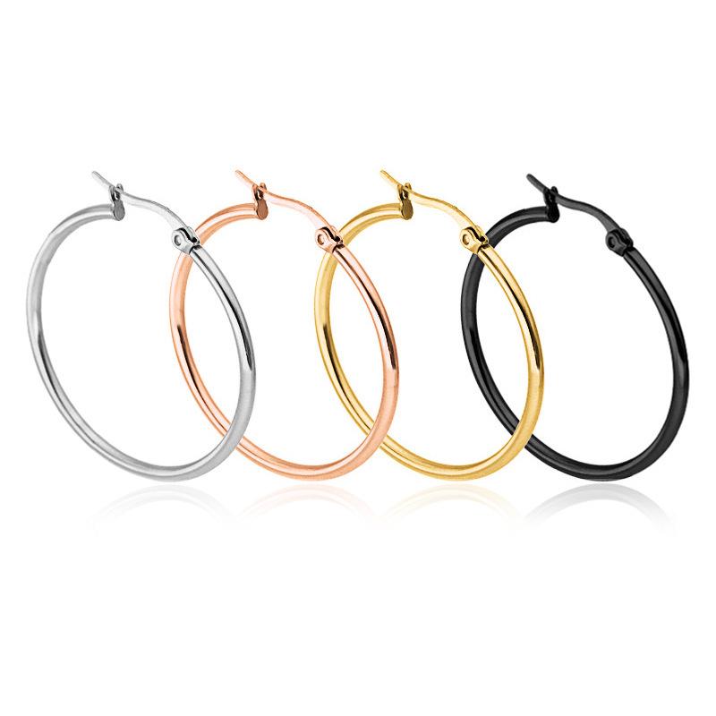 Unisex Large Thick Hoop Earrings - European & American Fashion Style