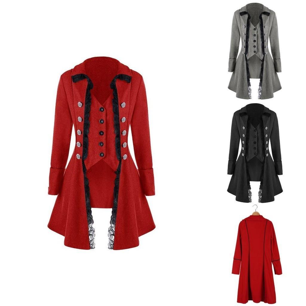 Vintage Gothic Men's Steampunk Corset Coat For Halloween Party