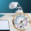 Medidor de Temperatura e Umidade Analógico de 2 Polegadas para Interior, Escritório, Casa, Quarto, Exterior - Não Requer Bateria - 1 Pacote Dourado