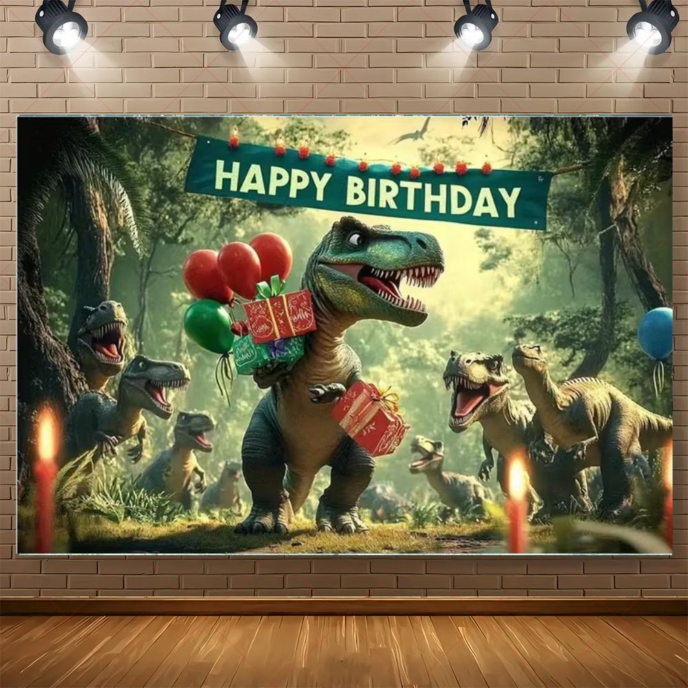 Jurassic Dinosaur Theme Birthday Party Decorations Backdrop Dinosaur Jungle Supplies Background Poster Photography Prop Kid Gift