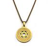 Hebrew Star of David Pendant Necklace for Women Men Stainless Steel Gold Silver Color Jewish Bless Male Chain Jewelry