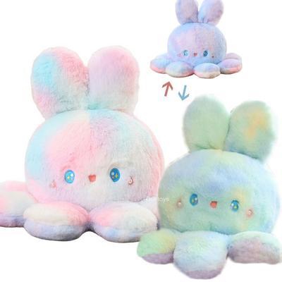 Weiche Fähre Plüsch Katze Plüsch Spielzeug Krake Beine Qualle Hase Kuscheltiere Puppe Regenbogen Kaninchen Baby Beschwichtigen Spielzeug