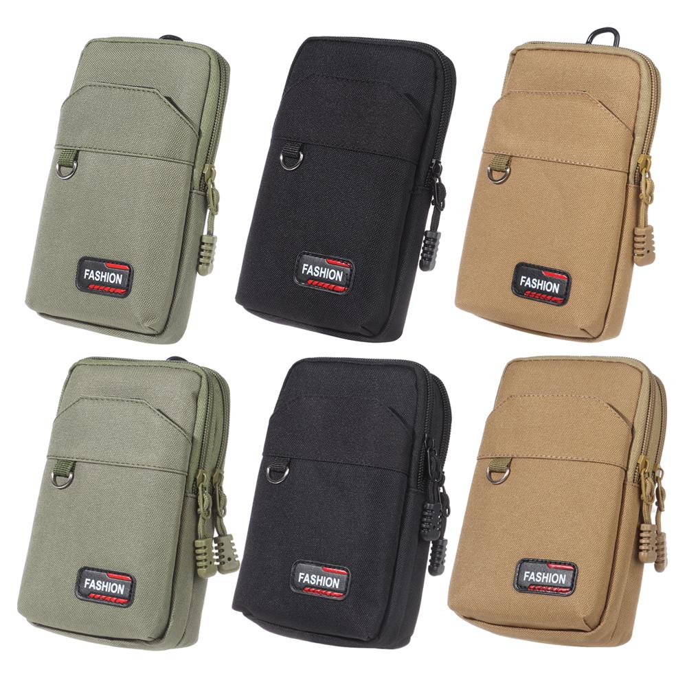 Men Camping Hunting Single/double Layer Phone Pouch Wallet Pocket Waist Purse EDC Molle Bag