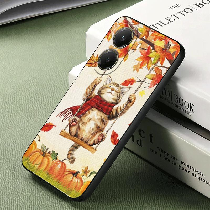 Pumpkin Happy Fall Autumn Soft Phone Case for Xiaomi Poco X5 X6 X7 X8 Pro Max X3 F7 F8 Ultra M8 M7 M6 M5 Redmi 15 15C 14C 13C 12