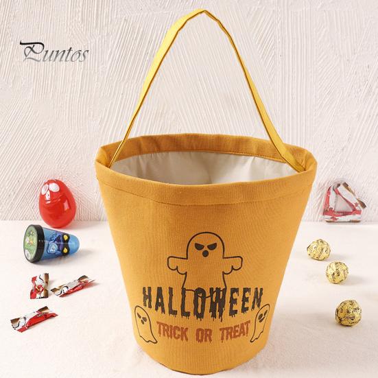 Saco de doces de Halloween em forma de morcego Impressão assustadora Grande capacidade Cor de contraste Festivo 3D Efeito visual Cesta de doces de Halloween