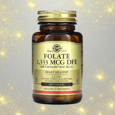 Solgar Folate Solgar Folic Acid 1 333 Mcg DFE 100 Tablets, 100 Tablets, 1 Count