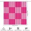 Modern Bathroom Decor: Beautiful Pink Checkered Shower Curtain Set for Bathtub Area Perfect Home Decoration Item (Set Includes 1