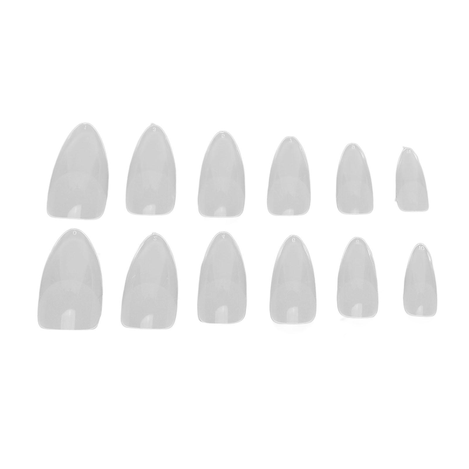 

504 шт. Прозрачные типсы для наращивания ногтей, полное покрытие, полуматовые, ультратонкие, типсы для искусственных ногтей для маникюриста