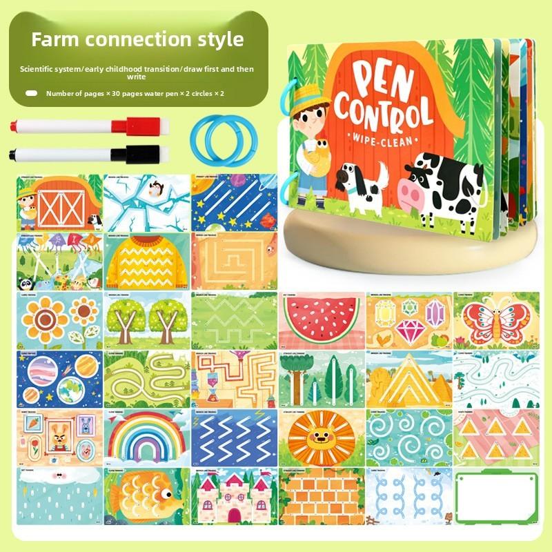 

Kids Focus Maze Training Cards With Erasable Surface For Early Education Development Style D