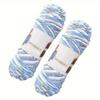 2pcs Three-Strand Glossy Velve Yarn Ultra-Soft Luxurious Ideal for DIY Knitting Crocheting Crafting Scarves Shawls Blankets Colorful Handmade