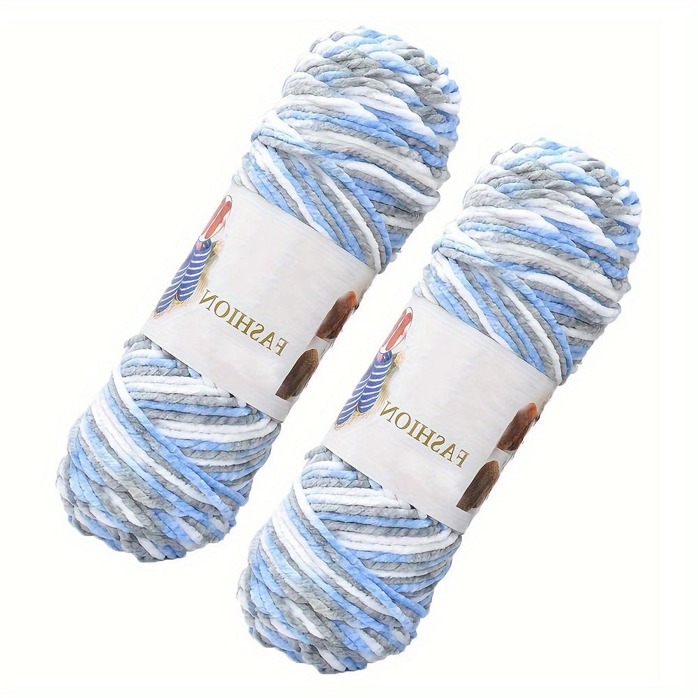 2pcs Three-Strand Glossy Velve Yarn Ultra-Soft Luxurious Ideal for DIY Knitting Crocheting Crafting Scarves Shawls Blankets Colorful Handmade