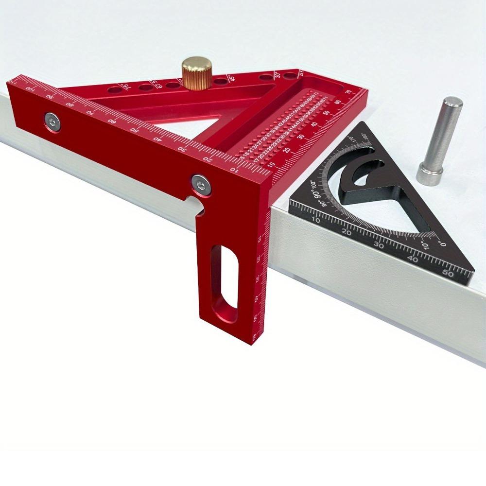 Precision Hole Scribing Measuring Ruler Aluminum Alloy Carpenter Square  Woodworking