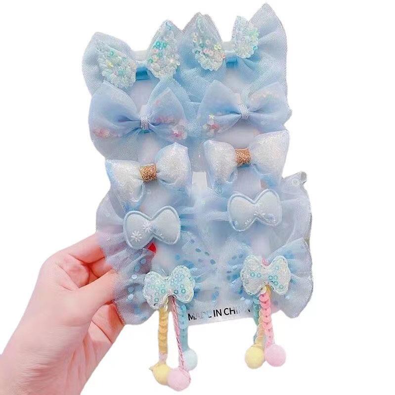 Flower Bow Mesh Hair Clip for Baby Girls