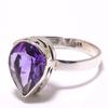 Natural Amethyst Gemstone Handmade 925 Solid Sterling Silver Gift Ring S.8 L9v52