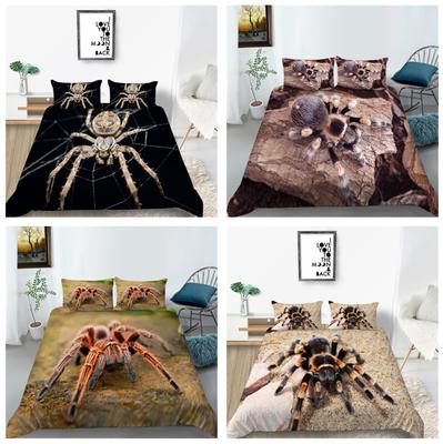 3D Spider Pattern Bedding Set Insect Printed Down Duvet Cover with Pillowcase Youth Single Double Bed Full Size Home Decoration
