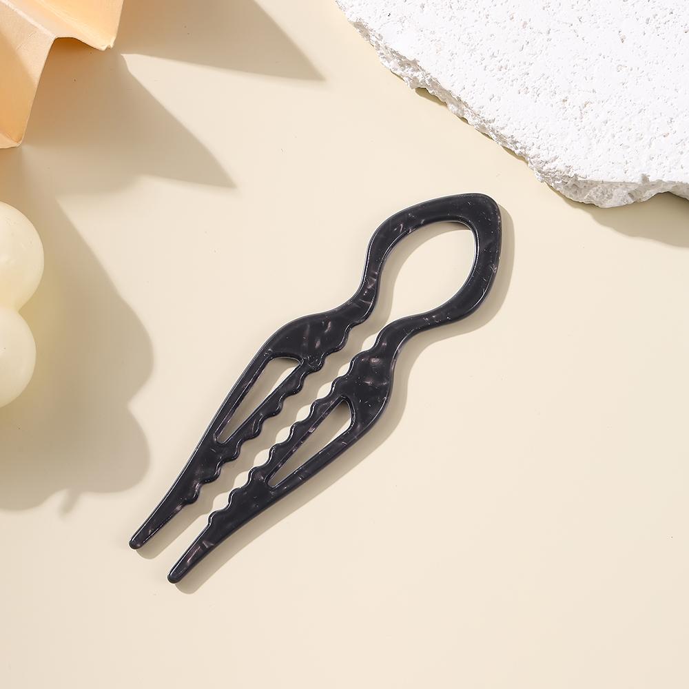 U-Shaped Hair Sticks Tortoiseshell Acrylic Anti-Slip Hairpin for Women Hair Stick Bun Comb Acetate Hair Clips Hair Accessories