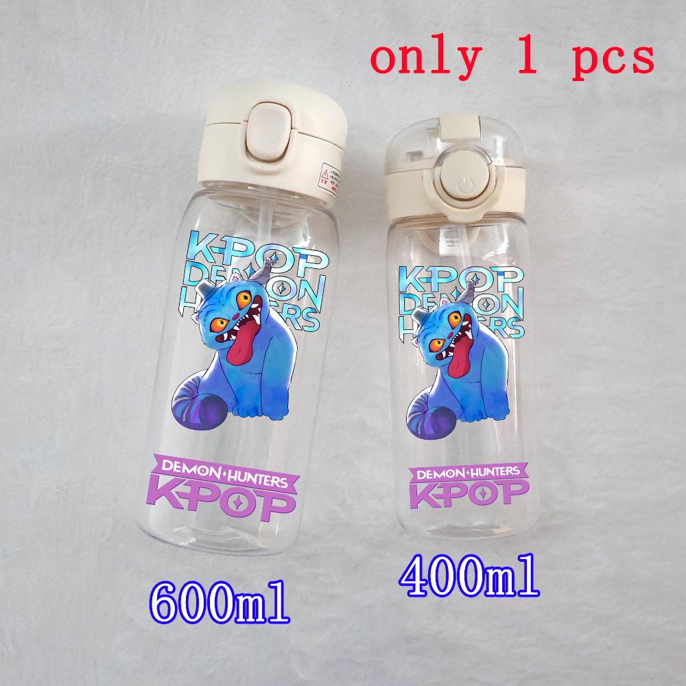 400ML-600ML Animated Movie K-Pop: Demon Hunters HUNTR/X Plastic Large Capacity Water Cup Bottle Gourde Drinking Bottle Gifts