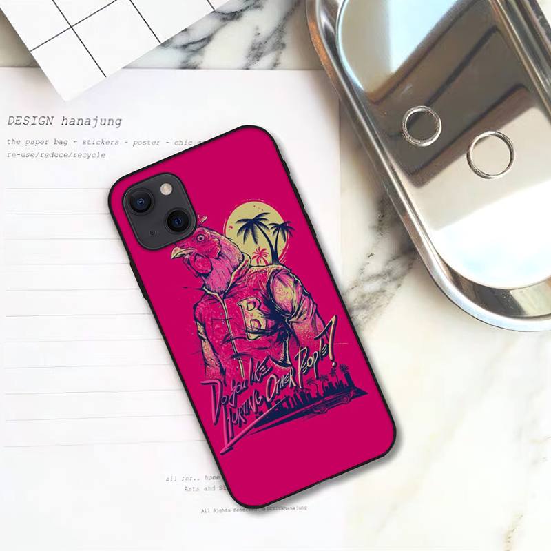 Hotline Miami Game Phone Case For iPhone 11 12 Mini 13 14 15 Pro XS Max X Plus SE XR Shell