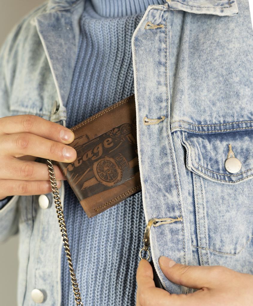 Men's Leather Wallet N992C-VIN-C-2027 Brown