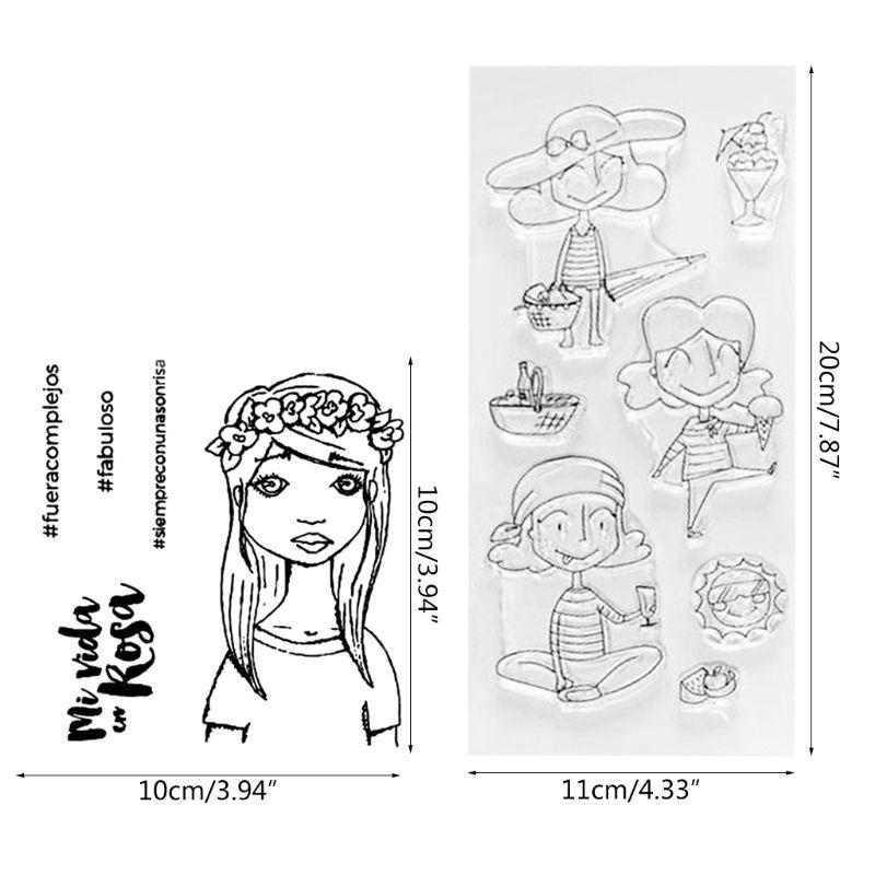 Girl Silicone Clear Seal Stamp DIY Scrapbooking Embossing Photo Album ...