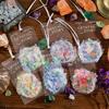 6 Styles INS Crystal Laser Flowers Stickers DIY Diary Album Scrapbooking Material Hand Made Junk Journal Supplies