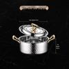 Naijiang 304 Stainless Steel Hammered Hotpot with Divider