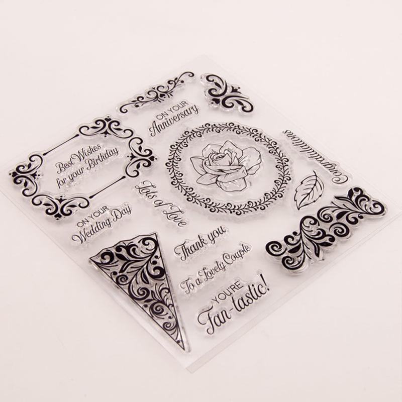 Transparent Clear Silicone Stamp for Seal DIY Scrapbooking Photo Album Decorative Clear Stamp Sheets
