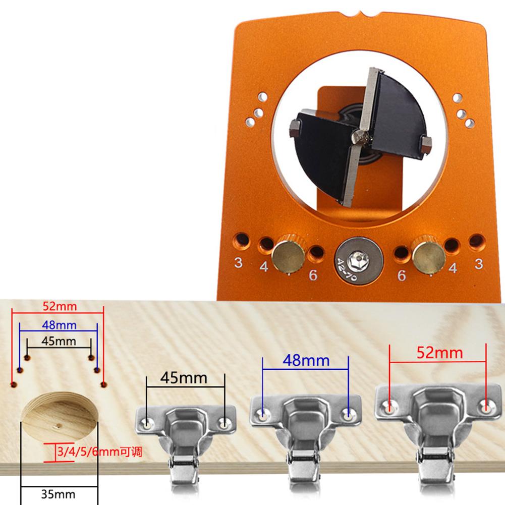 Woodworking Hole Drilling Guide Locator 35mm Hinge Boring Jig With Fixture Hole Opener Template Cabinet Door Drilling Tools