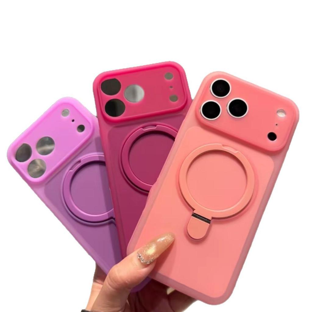 Fits Apple iPhone 17 Pro Max Magnetic Stand, 15 Jelly Liquid Silicone Case, iPhone 16 Protective Cover.