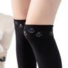 Black and White Cat Paw Over-the-Knee Non-Slip Women's High Socks for Spring and Summer