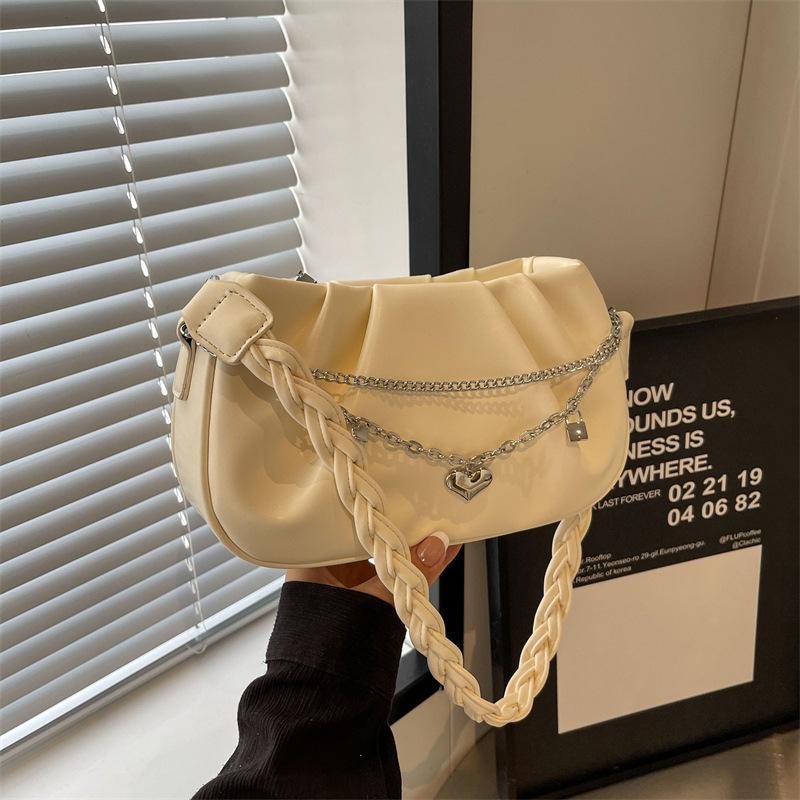 

Summer new niche design bag women s pleated cloud square handbag crossbody versatile underarm bag women