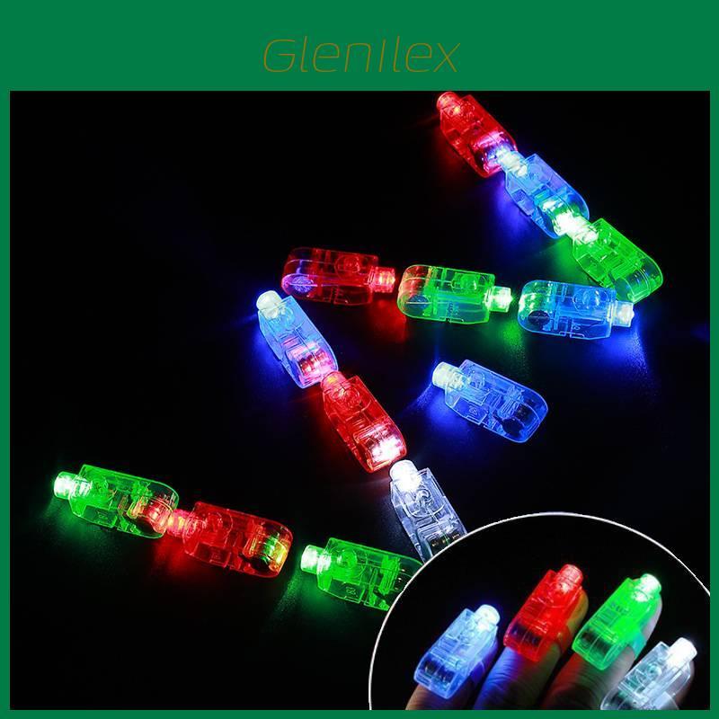 Radiant Led Finger Lights Cheerful Plastic Ring Props Ideal For New Year's Parties