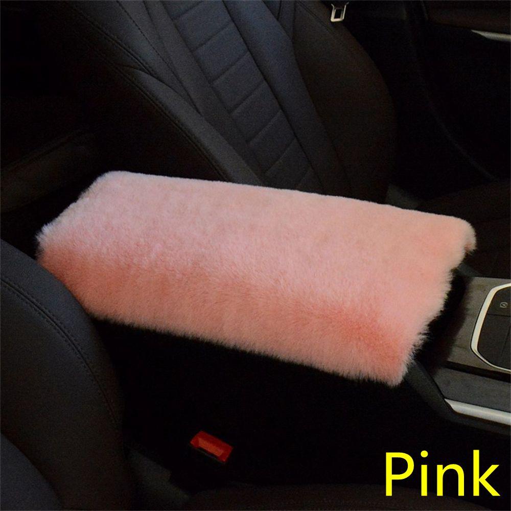 Padding Protective Soft Fluffy Fur Arm Rest Cover Car Armrest Pad Cushion Case Console Box Mat