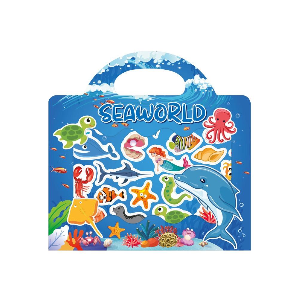 Sticker Books Early Education Concentration Training, Animal Dinosaur Decorative Sticker Books