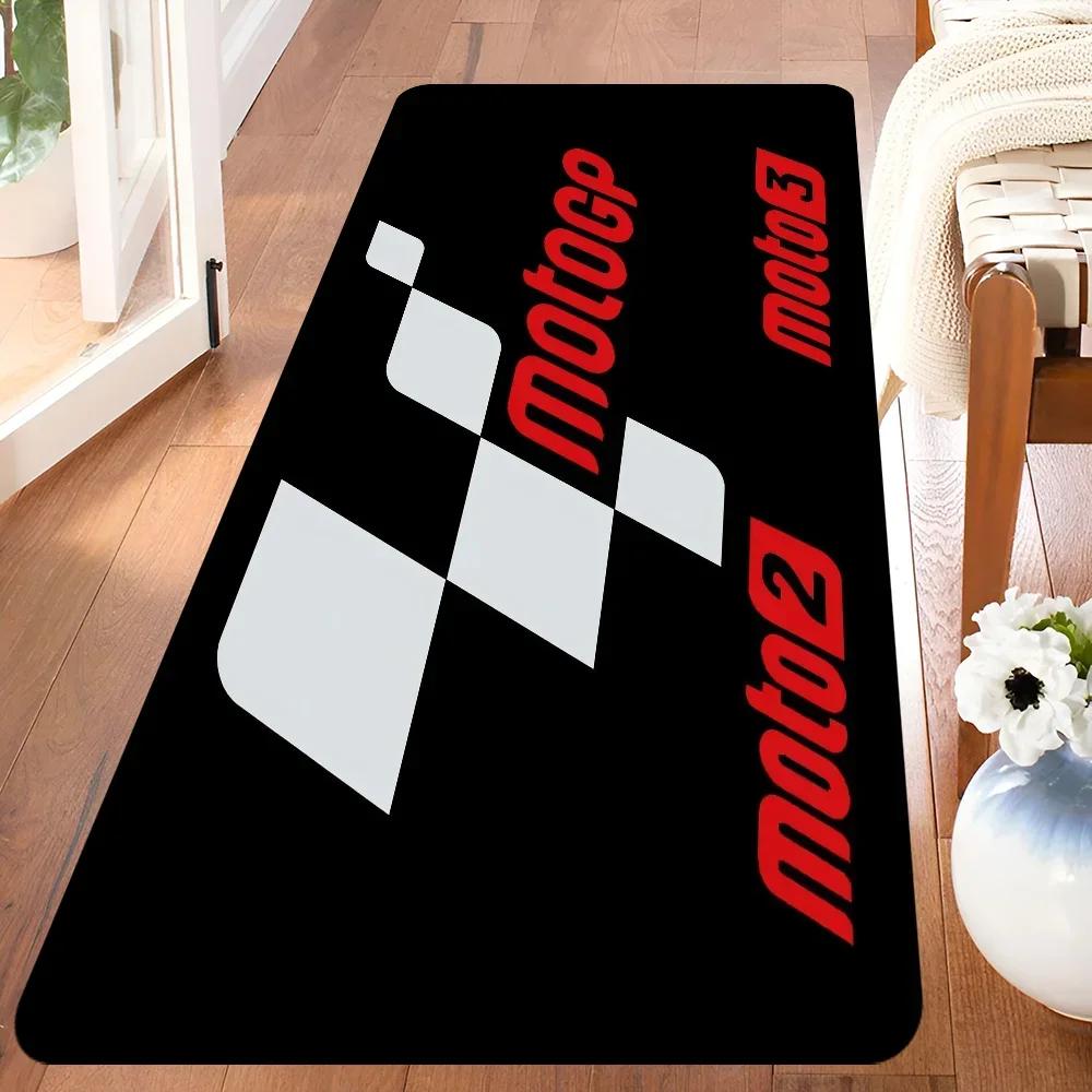 Moto GP Motorcycle Racing Rug Non Slip Hallway, Laundry & Balcony Carpet for Kids’ Room & Toilet Floor Decor