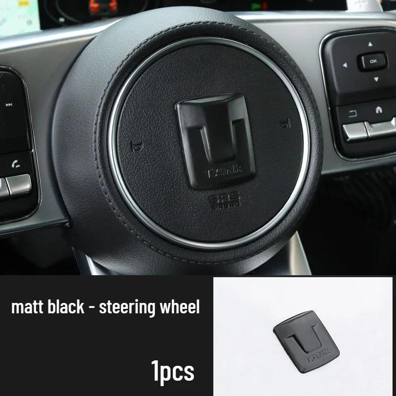 For TANK 300 Emblem Front Steering Wheel Car Wheel Sticker Badge Decals Trim Styling Accessories for Great Wall GWM WEY TANK 300