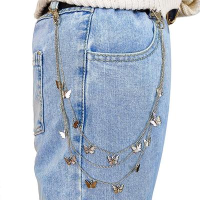 Waist Fashion Punk Men Street Women Pants Chain Waist Chain Waistband Butterfly Belts