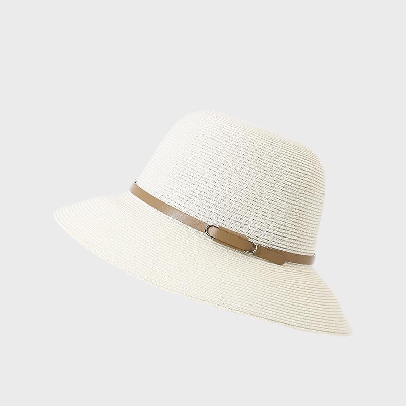 Straw Hat Women's Folding Breathable Fisherman Hat Large Brim Sun Hat
