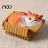 Small Desktop Ornament for Cat Lovers Mini Ornaments, Simulation Express Carton with Resin Kitten Figurines, Cute Healing Desk Accessory Car Dashboard