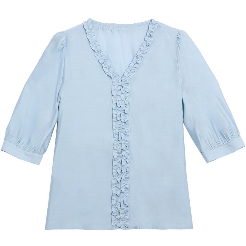 Betu Women s Trendy Lantern Sleeve Shirt M