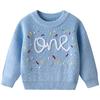 Autumn and Winter Baby Baby Bottoming Sweater Birthday Etsy Diys Hand-embroidered One Boy Girl Sweater