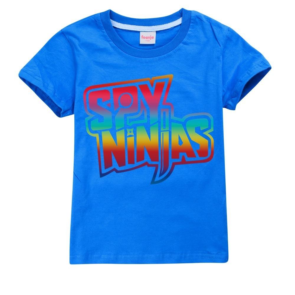 SPY NINJA Letní bavlněná trička Dětský Cosplay Top Tričko s krátkým rukávem Oblečení pro holky pro kluky Trička Kostýmy Kawaii Vánoční košile