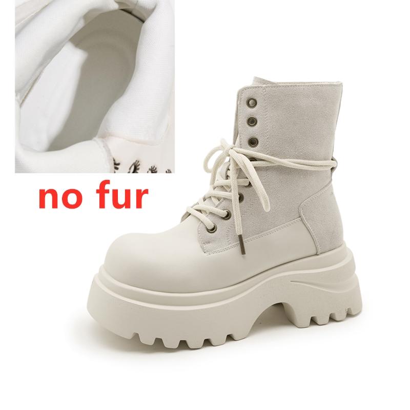 Fashion Women's Ankle Boots  2025 New Thick-soled Casual Boots Women Boots Large-Size Round-Toe Motorcycle Boots female